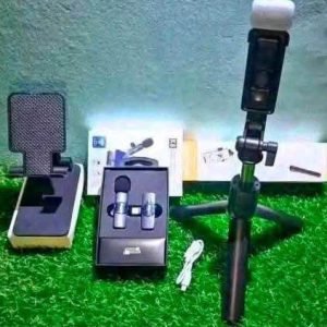 মাইক্রোফোন + সেলফিস্টিক + মোবাইল স্ট্যান্ড